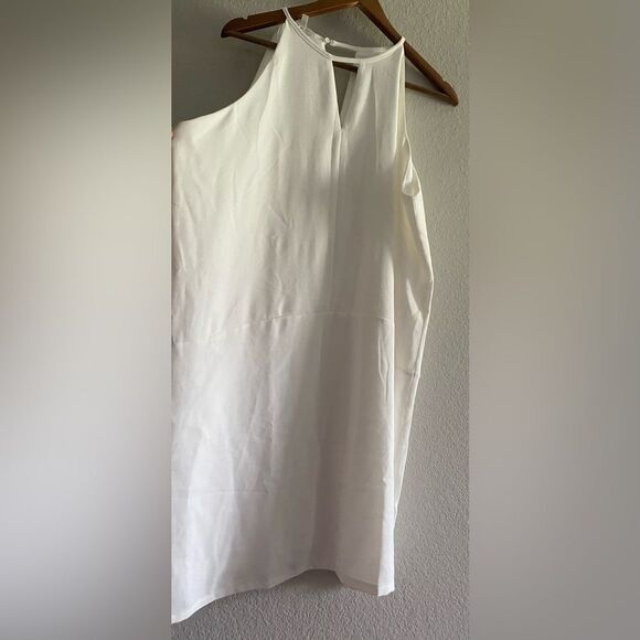 NWT Maurices Woman White Sheer Keyhole Shift Dress XXL Plus Summer Lightweight - Picture 3 of 6